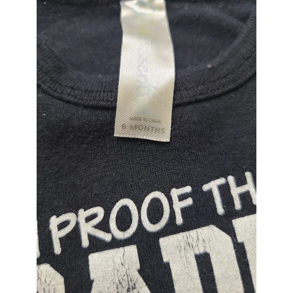 Baby Essentials 6 Months Bodysuit Funny Daddy Shoot Blanks Navy Blue Short Slv